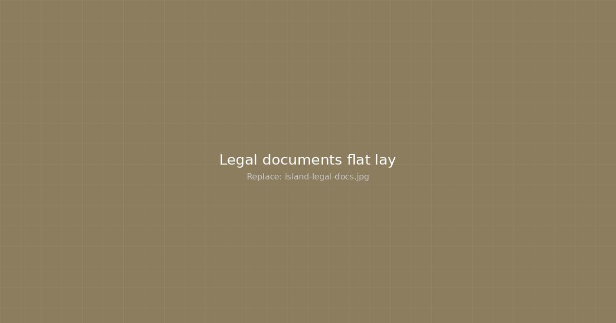 Documentos legales para compra de isla